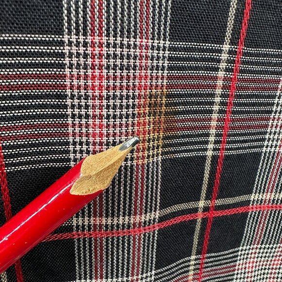 Wrangler Mens Western Shirt‎ Extra Large Red Black Plaid Long Sleeve Pearl Snap - Picture 11 of 14